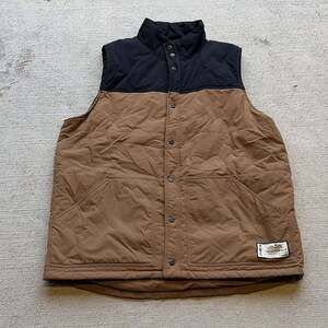 KAVU Mens XL Vest Quilted Puffer Sleeveless Jacket True Outdoor Wear Tan